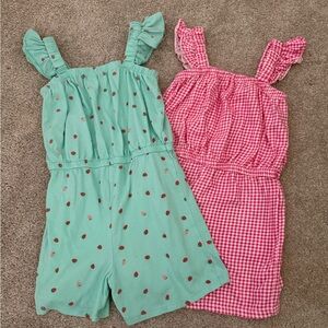 Old Navy Kids Romper Set - Mint and Pink- great condition.